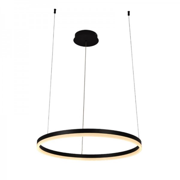 Svetilka viseča LED 42W RING AS1 črna z daljincem