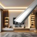 708088 LP vgradni alu LED profil SLIM siv brez pokrova