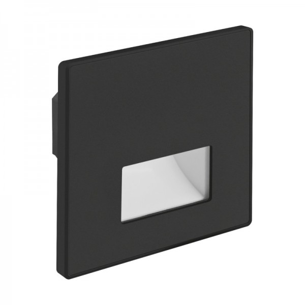 Svetilka stenska vgradna stopniščna WEKTOR LED D 1,2W črna CCT