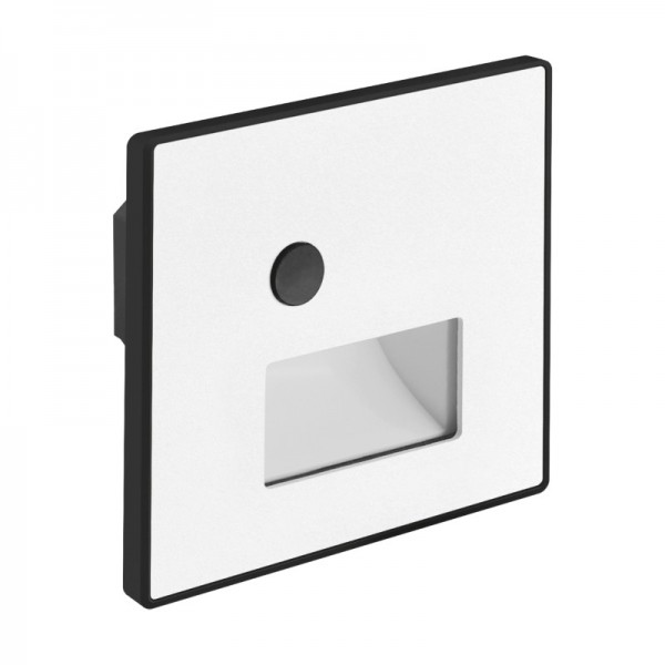 Svetilka stenska vgradna stopniščna s senzorjem WEKTOR LED D PIR 1,2W bela CCT