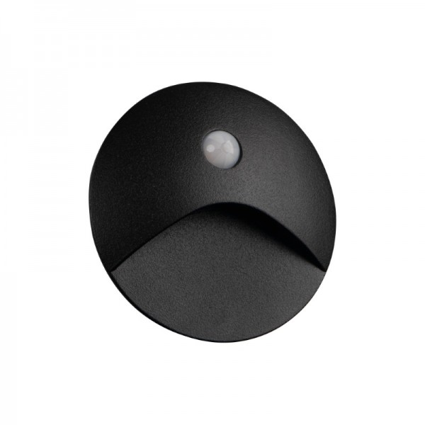 Svetilka stenska vgradna s senzorjem EXIN LED PIR O B-WW  2,5W 50lm IP65 3000K 220-240V črna