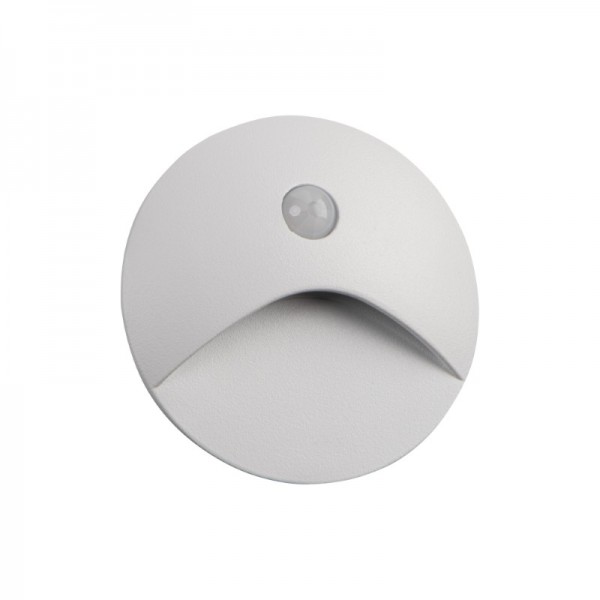 Svetilka stenska vgradna s senzorjem EXIN LED PIR O W-WW  2,5W 50lm IP65 3000K 220-240V bela