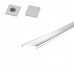 3515 LV alu LED plaster profil SINGLE GK siv s pokrovom
