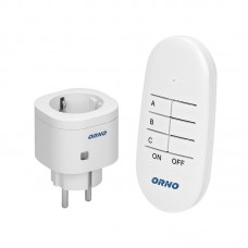 Mini brezžični vtičnici z daljincem, 1+1 IP20 beli Schuko