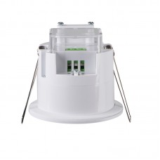 Senzor gibanja vgradni MW 360° 1200W 6m IP54/20  _x000D_
PRESENSOR-O-WR-W PT fi63/76mm bel