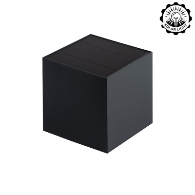 Svetilka za fasade solarna LED REKA SOLAR15 6W-L-GR CCT max. 600lm kvadratna antracit