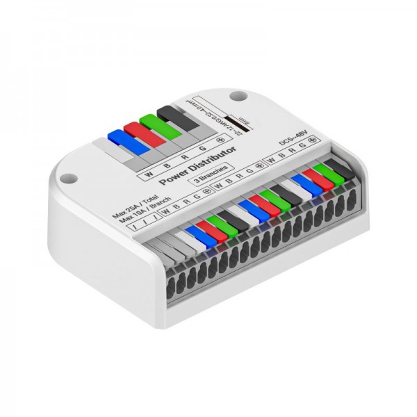 LED strip distributor RGBW 1/3 25A
