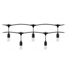 Svetlobna veriga - girlanda 10m IP44 LED 10xE27 1W 3000K črna