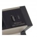 Pohištvena vtičnica namizna DESK BOX brušeno jeklo 3xŠUKO 2 x USB PD A+C kabel 1,8m