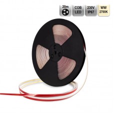 LED trak COB 230V 10W 1000lm/m 2700K BC PRO 20m/R 288 LED/m IP67 12mm IP67 CRI90