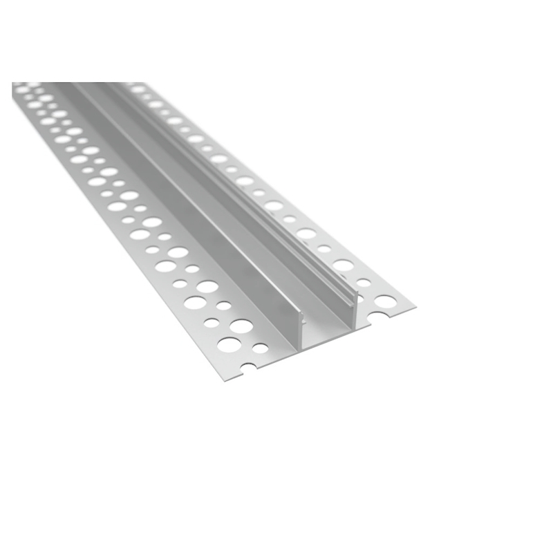 5713 LP alu LED profil PLASTER KERAM siv brez pokrova 14,8mm