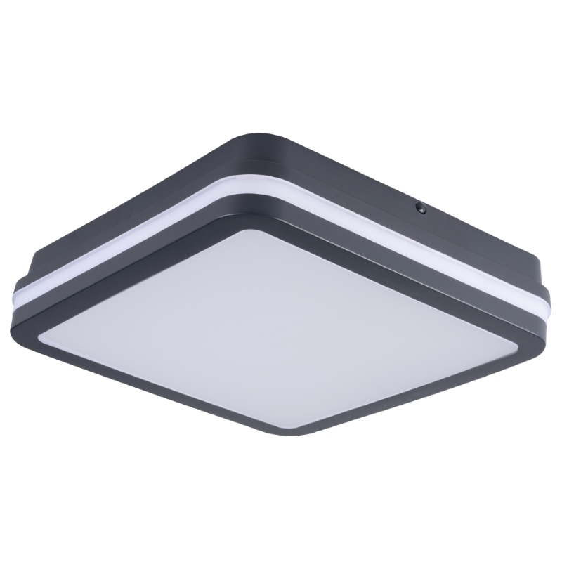 Svetilka stropna s senzorjem LED BENO CCT 24-30W 3000/3500/4000K 2690/2940/2880lm kvadratna siva IP65
