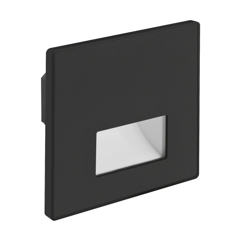 Svetilka stenska vgradna stopniščna WEKTOR LED D 1,2W črna CCT