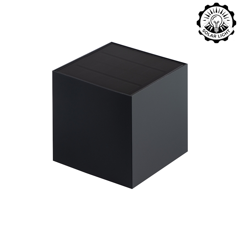 Svetilka za fasade solarna LED REKA SOLAR10 3W-L-GR CCT max. 300lm kvadratna antracit