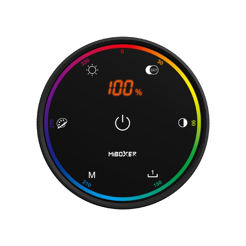 LED daljinski upravljalnik K6 2,4G RGB+CCT 4 cone črn